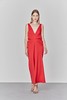 AtelierMissLu / Lena-正红色深V露背褶皱礼服裙 商品缩略图3