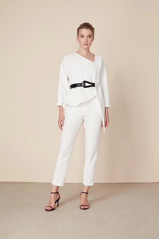 AtelierMissLu/ Nelly-白色修身九分裤 商品图2