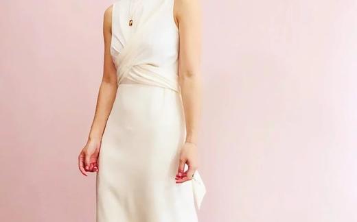 Atelier Miss Lu / Taylor-白色腰间交叉系带连身裙 商品图4