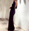Atelier Miss Lu/ Wanda - 黑色露背开衩长礼服 商品缩略图4
