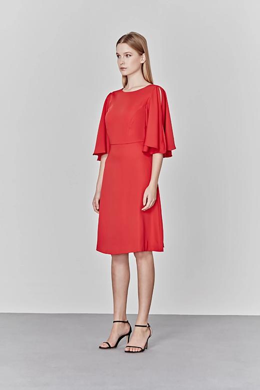 AtelierMissLu/ Myra- 红色挖肩露背连身裙 商品图5