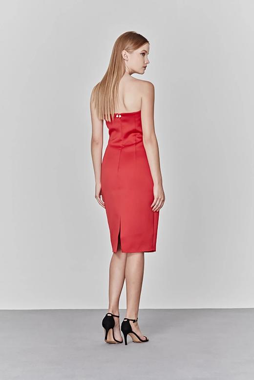 Atelier Miss Lu/ Megan - 红色珍珠抹胸小礼服 商品图4