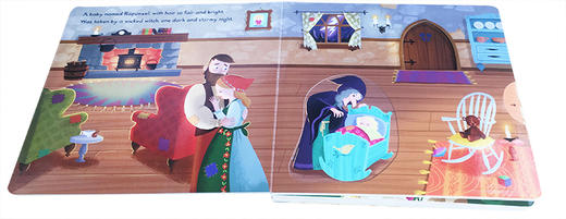 英文原版 First Stories: Rapunzel 长发公主 经典儿童童话故事篇 启蒙1-2-3-4-5岁儿童操作活动纸板书读物认知机关游戏书亲子共读 商品图3