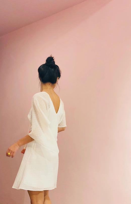 Atelier Miss Lu/ Elsa-白色飘袖刺绣连身裙 商品图4