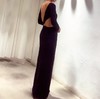 Atelier Miss Lu/ Wanda - 黑色露背开衩长礼服 商品缩略图3