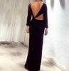 Atelier Miss Lu/ Wanda - 黑色露背开衩长礼服 商品缩略图1