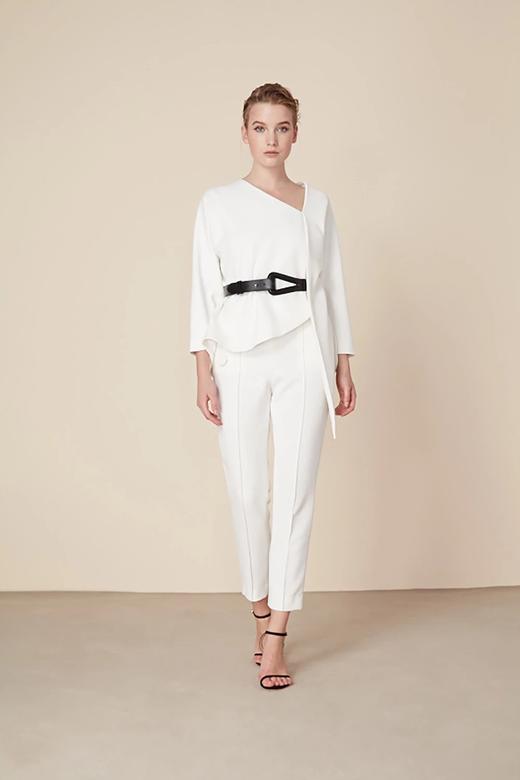 AtelierMissLu/ Nelly-白色修身九分裤 商品图0