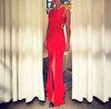 Atelier Miss Lu/ Abigail - 红色露侧腰开衩长礼服裙 商品缩略图1