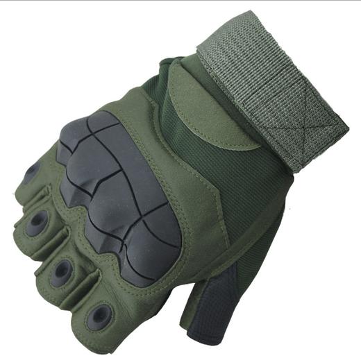 【户外运动】户外运动装备骑行用品贴面超纤软壳防护骑行半指手套 商品图1