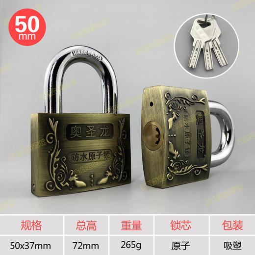 〖B026〗奥圣龙防水原子锁50 商品图0