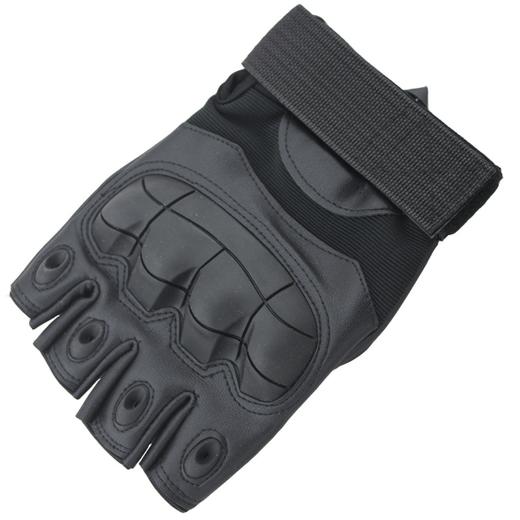 【户外运动】户外运动装备骑行用品贴面超纤软壳防护骑行半指手套 商品图4