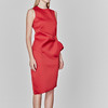 AtelierMissLu/Bridget- 红色腰间褶饰小礼服 商品缩略图0