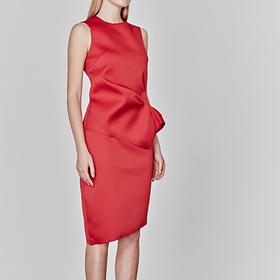 AtelierMissLu/Bridget- 红色腰间褶饰小礼服