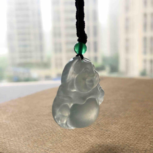 冰种厚庄翡翠弥勒佛 商品图8