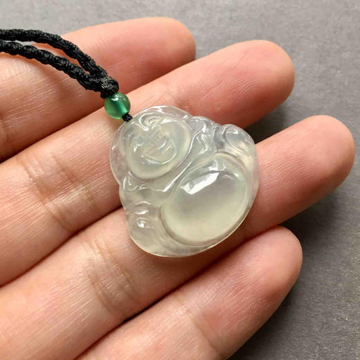 冰种厚庄翡翠弥勒佛 商品图5