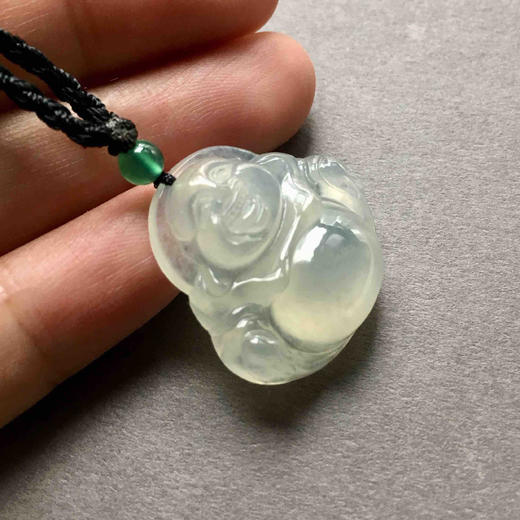 冰种厚庄翡翠弥勒佛 商品图6