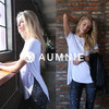 AUMNIE | 经典高低开叉T恤，休闲瑜伽服上衣，超苏服~ 商品缩略图3
