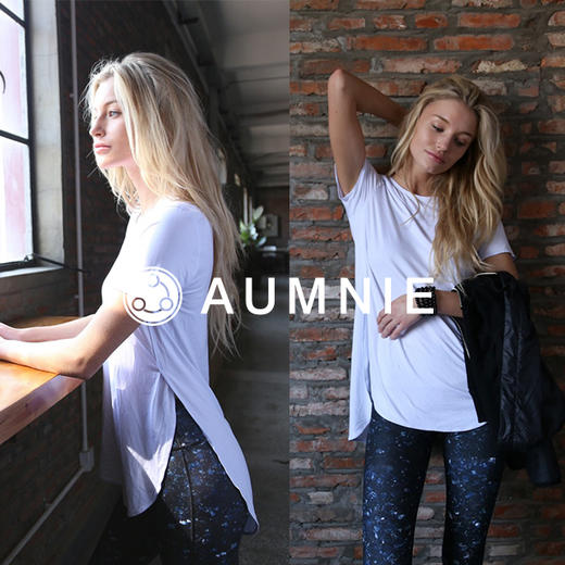 AUMNIE | 经典高低开叉T恤，休闲瑜伽服上衣，超苏服~ 商品图3