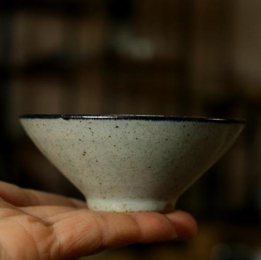 【茶杯】亦紫陶功夫茶具粗陶茶杯 手绘书法茶盏普洱茶碗 古陶斗笠杯 茶盏 商品图2