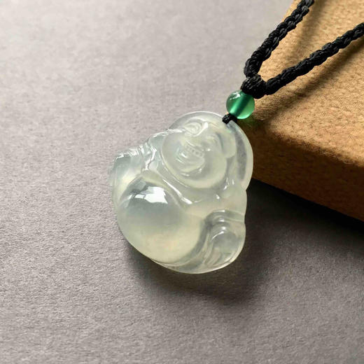 冰种厚庄翡翠弥勒佛 商品图0