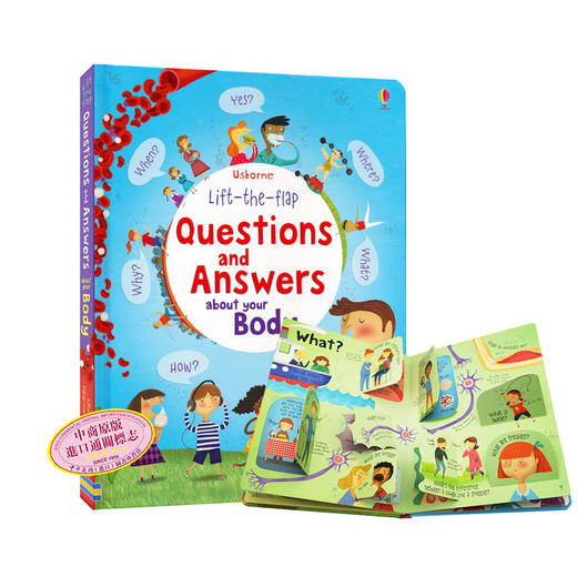 翻翻学习书 身体问答百科 英文原版 Questions and Answers about Your Body 人体知识翻翻书 usborne含众多小机关 儿童书科学通识 商品图0