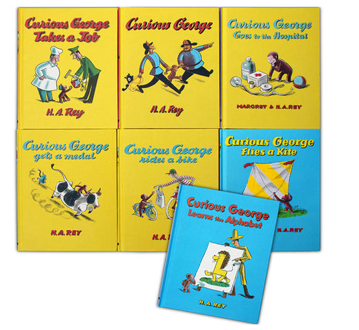 【中商原版】好奇猴乔治 英文原版7本精装大奖绘本 Curious George 廖彩杏推荐 儿童读物 儿童绘本 进口童书 儿童故事书 商品图2