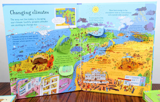 看里面系列 揭秘地球 See Inside Planet Earth 科普立体翻翻书 英文原版 机关书 儿童启蒙早教认知科普读物纸板书 80个小机关 商品图2