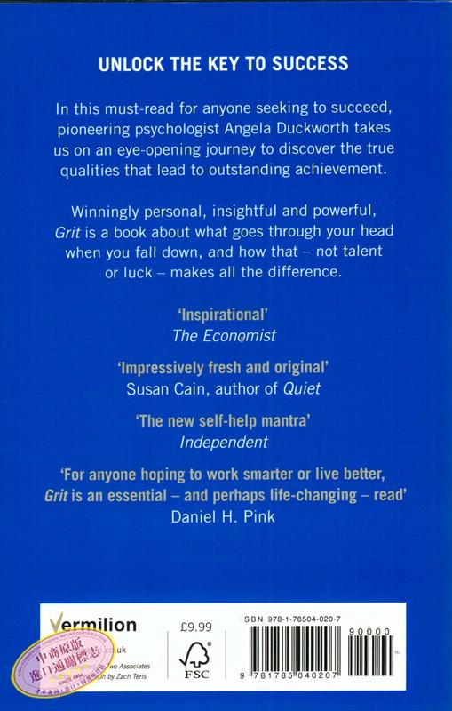 坚毅 英文原版 英文版 Grit 自我提升与创造力 Angela Duckworth 安杰拉达克沃思 英文原版书 英文书 自我提升 成功励志 商品图4