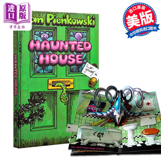 【中商原版】立体怪怪屋 英文原版 Haunted House 精装 互动游戏书 立体书 风趣幽默 6-12岁 Jan Pienkowski 商品图0