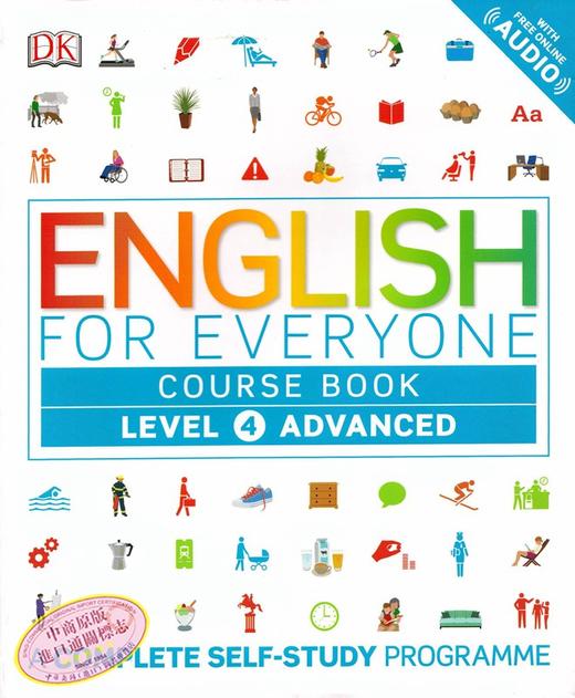 人人学英语4课本 英文原版DK-English for Everyone Level 4 Advanced course book 英语学习教材 英语自学书籍 高级 在线音频 商品图1