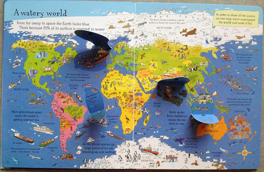 看里面系列 揭秘地球 See Inside Planet Earth 科普立体翻翻书 英文原版 机关书 儿童启蒙早教认知科普读物纸板书 80个小机关 商品图1