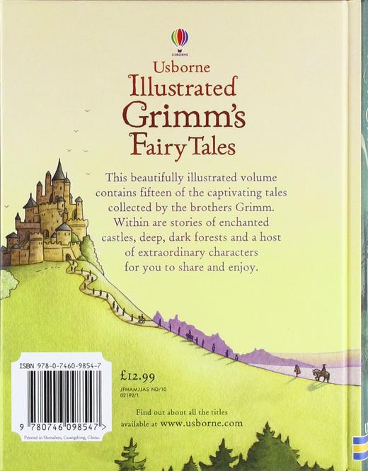 预售 【中商原版】英文原版 Usborne Illustrated Grimm Fairy Tales 插画故事 格林童话 Usborne经典儿童文学系列 全彩插图版 精装 商品图2