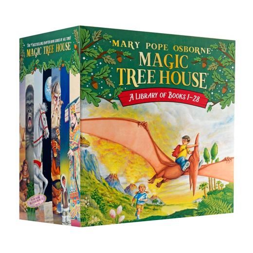 英文原版 Magic Tree House 1-28 神奇树屋盒装 桥梁书全套装 美国推荐小学生课外读物 含网盘资源 分阶阅读英语章节书 探险科普图书 商品图1