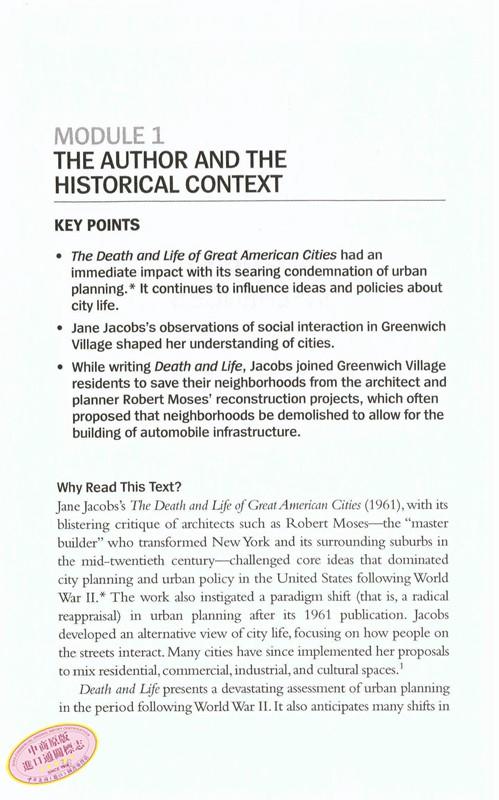 【中商原版】对简雅各布斯的美国大城市的死与生的分析 An Analysis of Death and Life of Great American Cities 商品图3