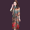 YMR-8179半袖高贵大码印花连衣裙 商品缩略图0