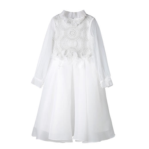 爱安玖白色长袖礼服裙  AAJ181 商品图5