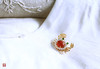 萌萌哒红翡珍珠螃蟹胸针挂坠两用 商品缩略图1