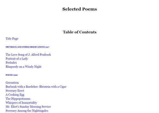 【中商原版】艾略特诗选 英文原版 Selected Poems of T. S. Eliot 商品图1