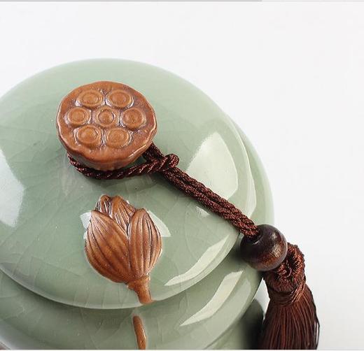 【茶叶罐】哥窑莲花茶叶罐陶瓷大号密封罐茶叶包装盒陶瓷茶叶罐 商品图2