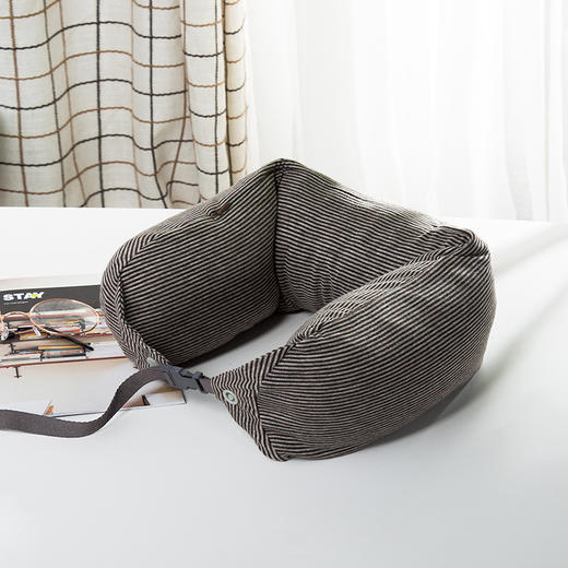 日式无印风格乳胶U型枕护颈枕颈椎枕 A-4349 商品图6