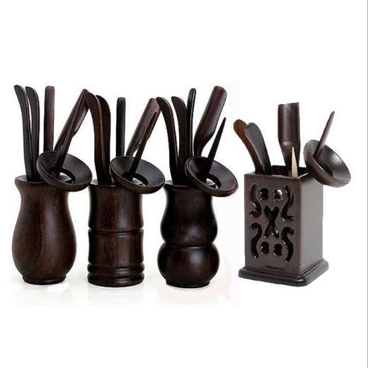 【茶道六君】茶道六君子 整套功夫茶具茶盘配件黑檀实木家居摆设 商品图0