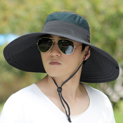 大檐渔夫帽 韩版户外钓鱼帽 男士防晒遮阳帽登山帽 商品图3