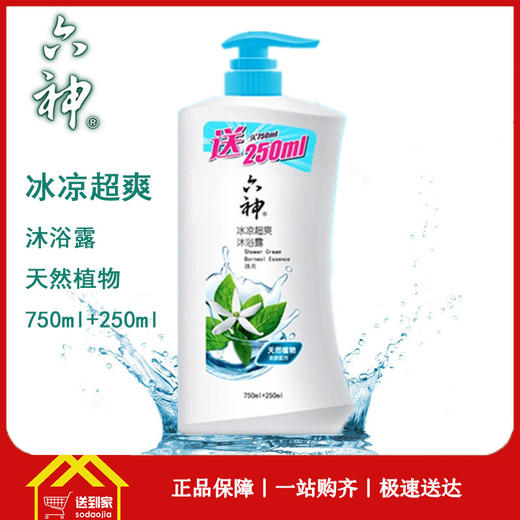 六神冰凉超爽沐浴露750ml+250ml/每瓶24元 四瓶起批 商品图0