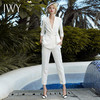 IWY/ 白色七分长袖西装长裤套装C304+P305 商品缩略图0