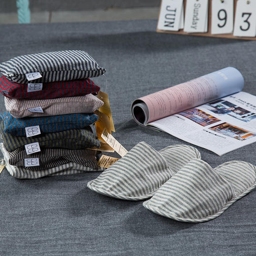 【便携拖鞋】便携拖鞋全棉针织旅行便携拖鞋宾馆酒店拖鞋专柜在售 商品图1