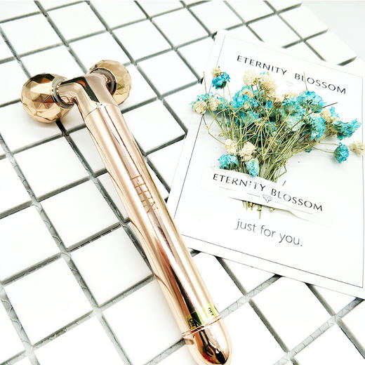 【现货】泰国FITIN 18K金箍棒震动按摩提拉紧致美容仪电动双轮黄金棒 商品图1