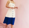 AtelierMissLu / Kay-宝蓝拼色吊带裙 商品缩略图2