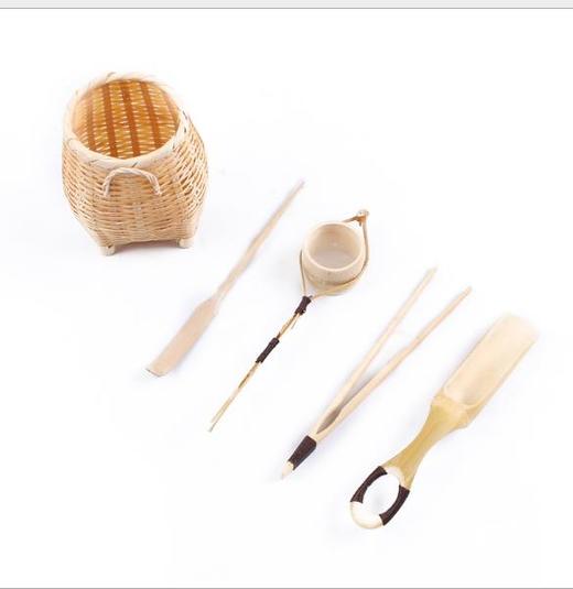 【茶道六君】手工竹编篓茶道六君子套装 功夫茶具配件 茶艺用具组合 商品图1