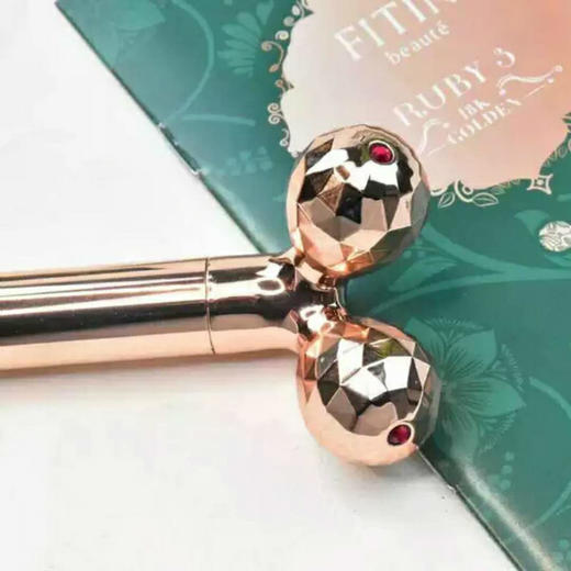 【现货】泰国FITIN 18K金箍棒震动按摩提拉紧致美容仪电动双轮黄金棒 商品图2