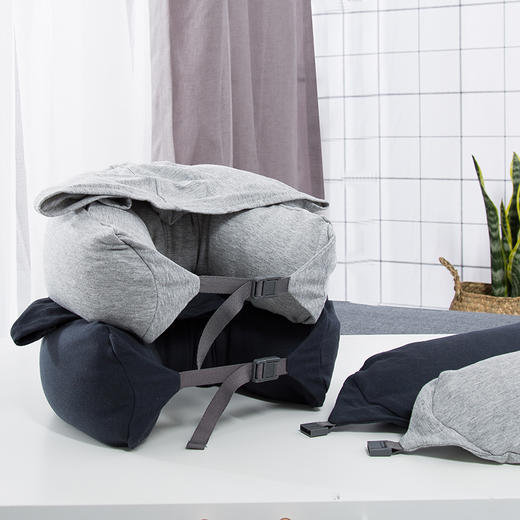 【连帽U枕】连帽U型枕旅行枕风格午休趴枕飞机护颈枕脖子颈部靠枕颈椎办公室 商品图3
